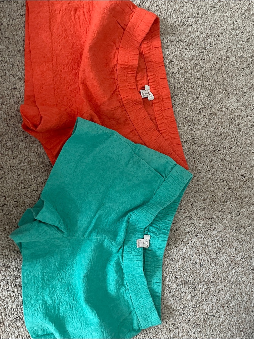 J. Crew Teal and Coral womans Pull-On Shorts